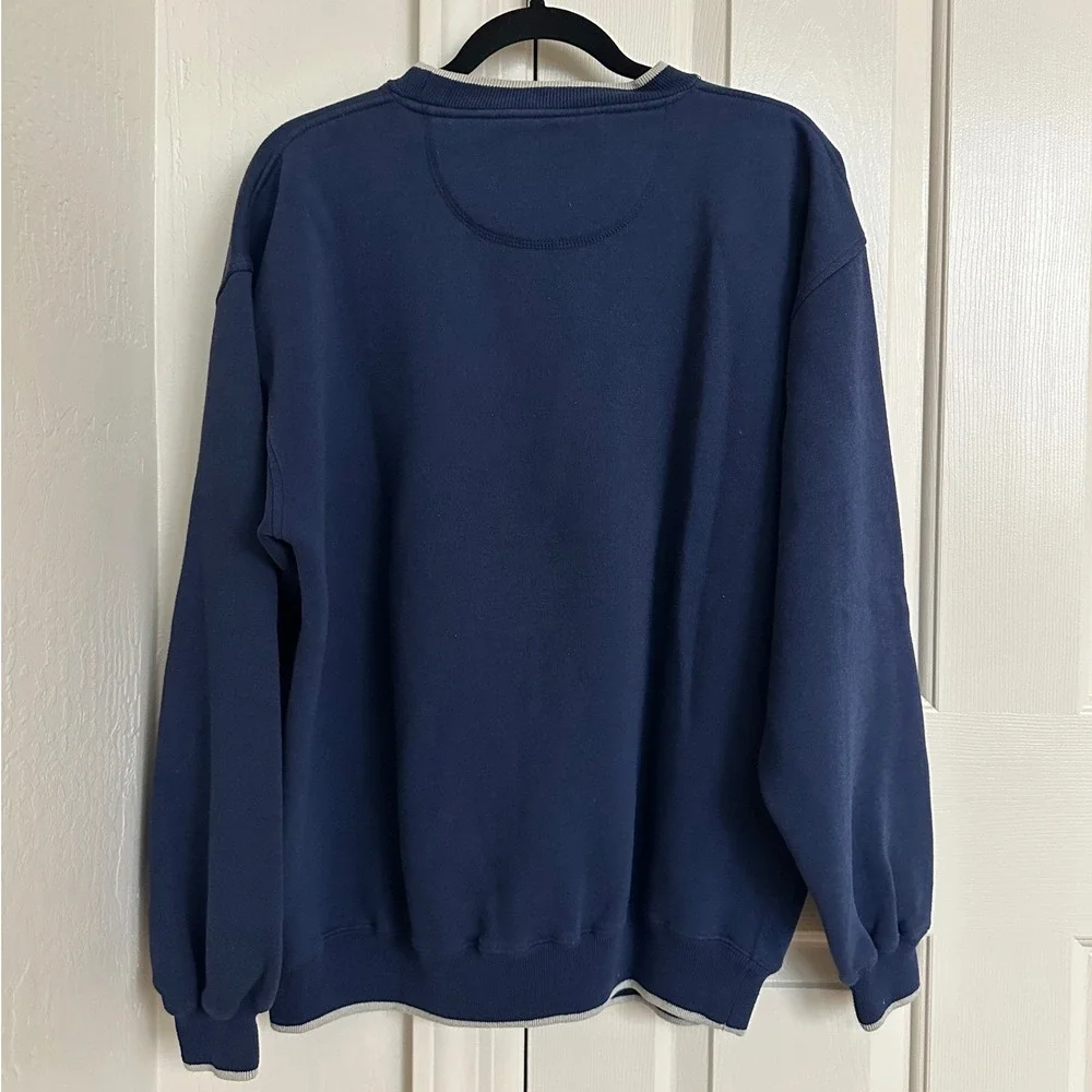 Vintage Red Cliff Trading Co. Sailing USA Sweatshirt Blue Embroidered Nautical L